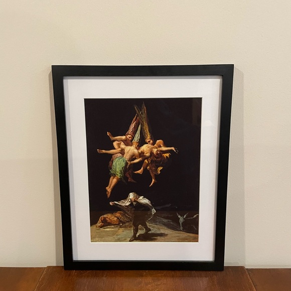 Francisco de Goya Witches Flight Framed Print 12x15 Witch Levitation Spanish Art - Picture 1 of 3